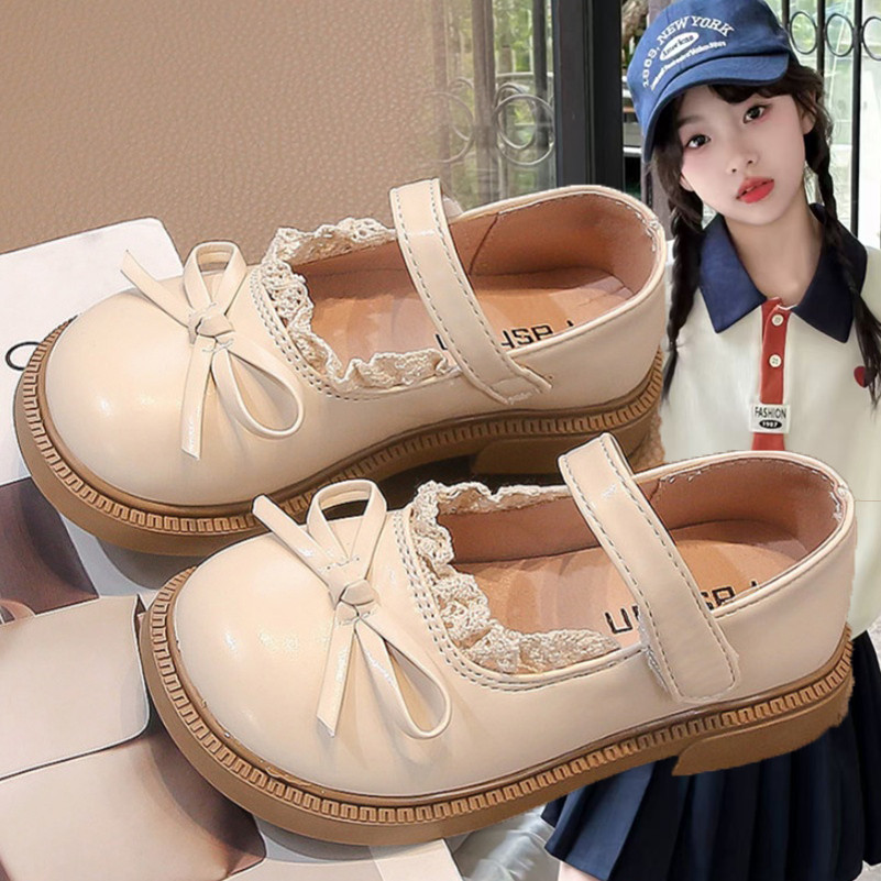 2025春秋女童轻便舒适蝴蝶结小皮鞋新款儿童玛丽珍公主鞋女孩单鞋