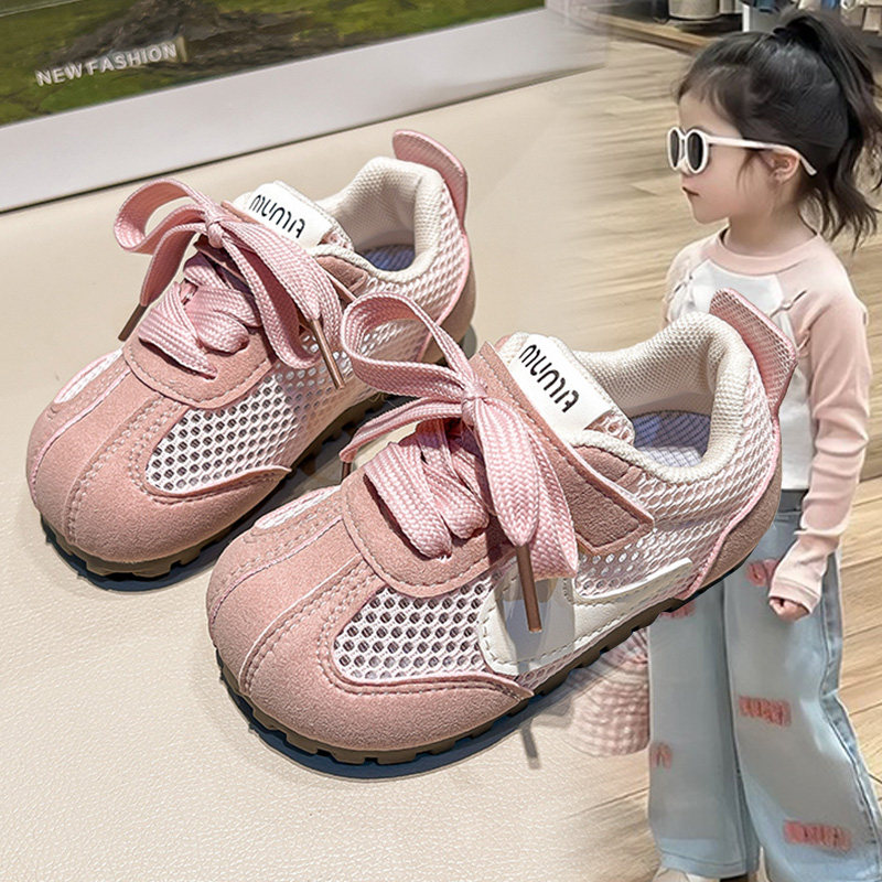 女童网鞋运动鞋2026夏季新款透气德训时尚宝宝休闲时尚轻便洋气鞋