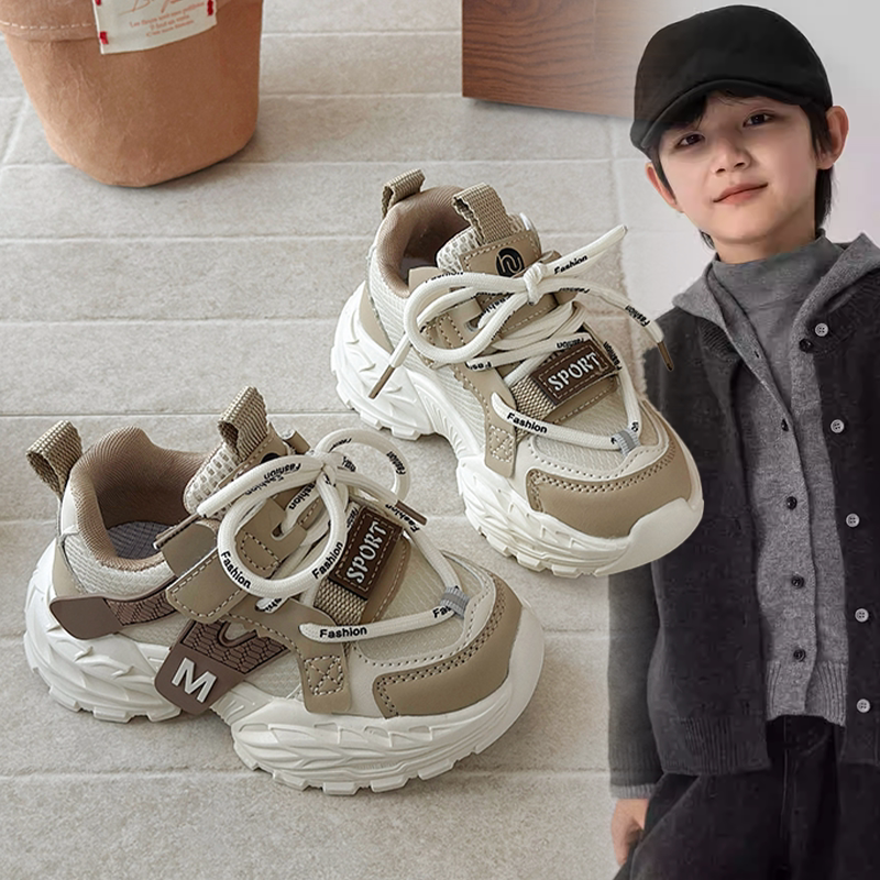 小童宝宝2026春秋新款小众洋气户外跑步运动鞋男童潮酷软底休闲鞋