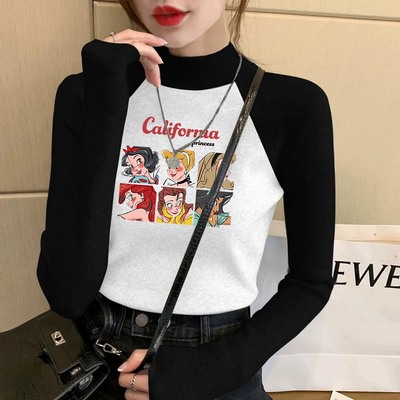 半高领德绒长袖t恤外穿百搭上衣