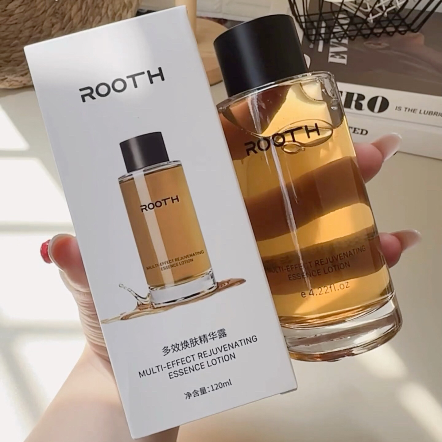养出澄澈水润透亮肌~ROOTH多效焕肤精华露保湿抗皱湿敷水120ml