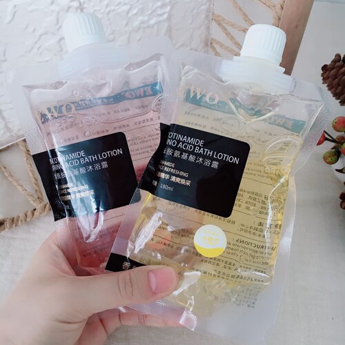巨好闻~EWO烟酰胺氨基酸沐浴露清爽美肤花漾甜心香氛润肤乳180ml