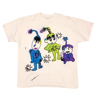 番茄小诗涂鸦Graffiti蜡笔小新手绘版gyaru无性别萌Moe短袖Otaku