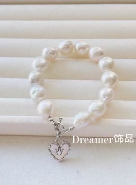 Dreamer饰品原创天然皱皮巴洛克珍珠手链9－10mm