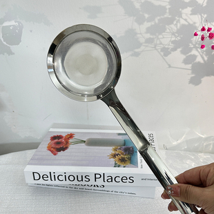 【撇浮油浮沫】304不锈钢长柄漏勺过滤勺油炸捞面米线隔油捞豆浆