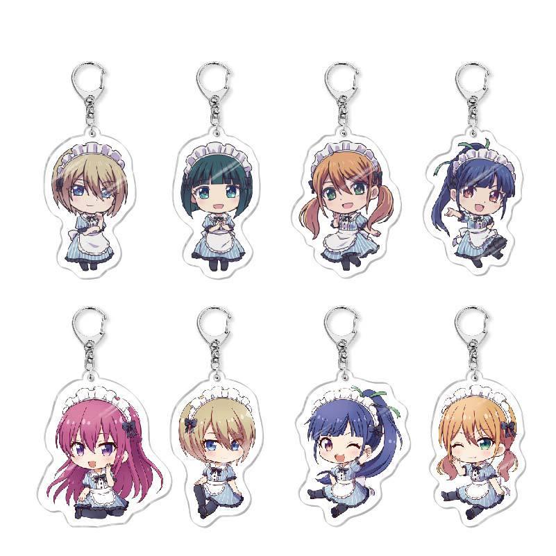 动漫周边女神咖啡厅白菊 红叶亚克力钥匙扣创意校园挂件礼品