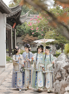 清汉坊原创清汉女服装改良晚清古董重工刺绣清代服饰2023新款秋季