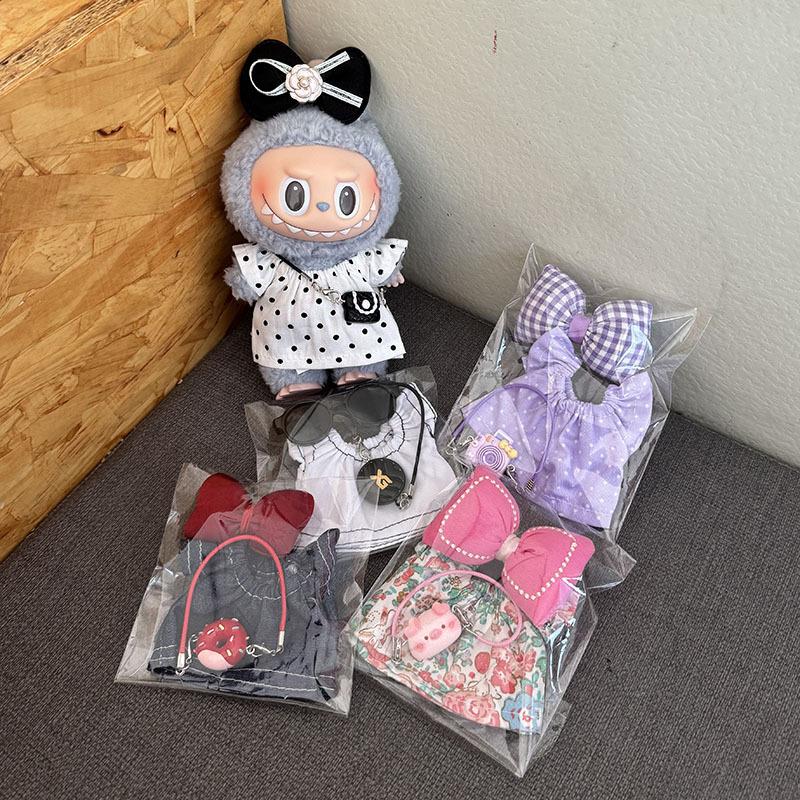 拉布布娃衣一二代Labubu服马卡龙