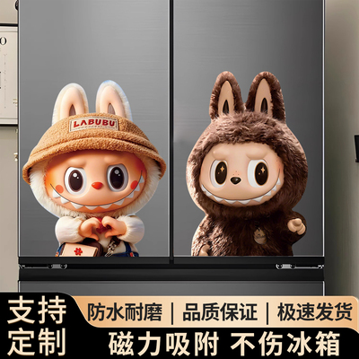 拉布布冰箱贴磁吸labubu可爱玩偶