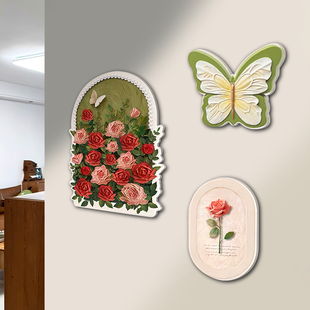 亚克力立体装饰贴画小图案自粘卧室墙面布置门上贴纸墙贴遮丑补洞