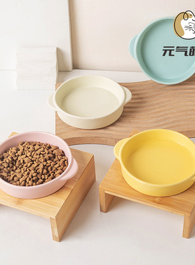 韩国bd同款双耳宠物碗防打翻猫碗防黑下巴宠物碗狗碗宠物用品食盆