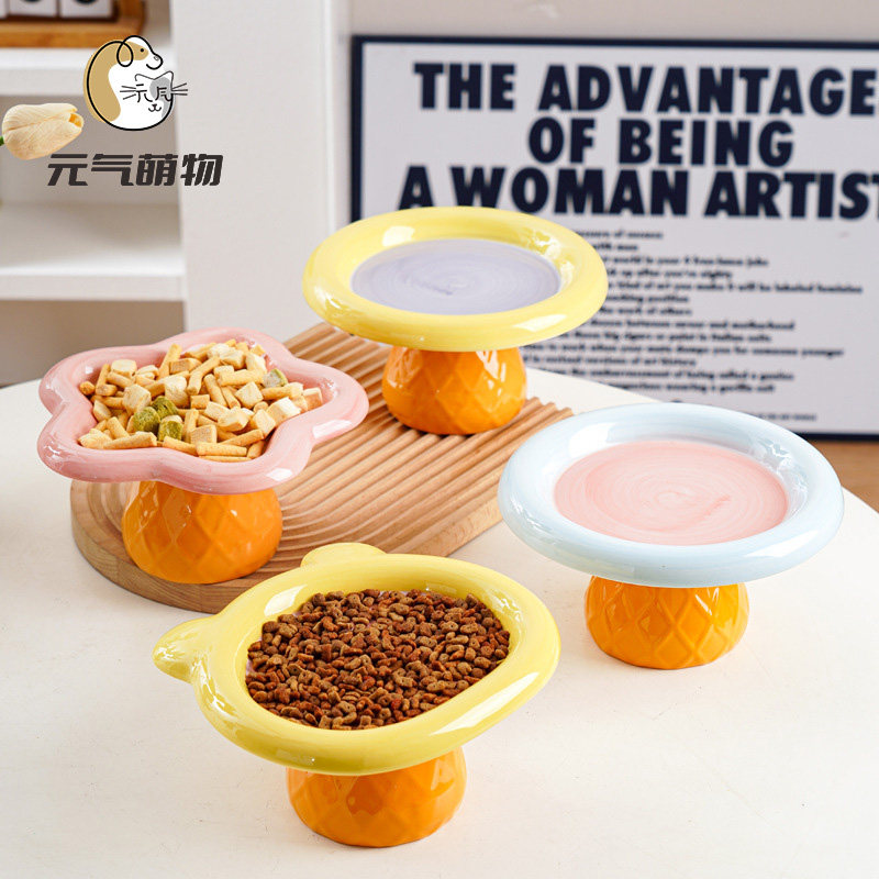 陶瓷冰淇淋猫碗护颈不易打翻可爱狗狗碗猫咪罐头碗零食盘宠物碗,宠物/宠物食品及用品,猫狗碗/慢食碗,淘宝优惠券,粉丝福利购,淘宝优惠卷