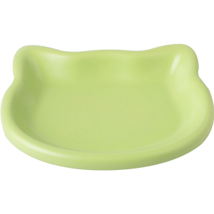 韩国陶瓷碗猫咪吃饭幼猫食盆罐头零食冻干餐盘矮脚猫碟盘子宠物碗