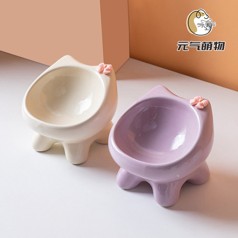 猫碗陶瓷碗可爱猫食盆喝水猫粮罐头保护颈椎不易打翻防黑下巴狗碗,宠物/宠物食品及用品,猫狗碗/慢食碗,淘宝优惠券,粉丝福利购,淘宝优惠卷
