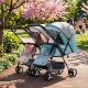 双胞胎婴儿推车可坐可躺双向二胎婴儿双人轻便折叠推杆换向可拆分