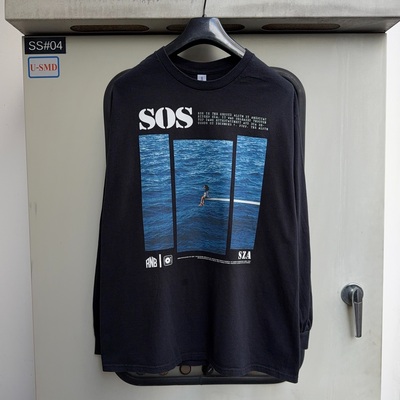 宝藏短袖 潮牌休闲！SZA专辑封面设计感oversize高街独特长袖T恤