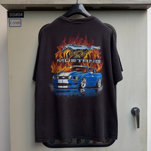 福特mustang潮流休闲街头潮牌怀旧流行短袖 宝藏短袖 潮牌休闲