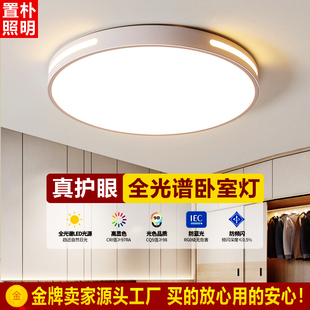 led卧室灯圆铁艺吸顶灯主卧室照明灯长方形吸顶客厅灯北欧灯 新款