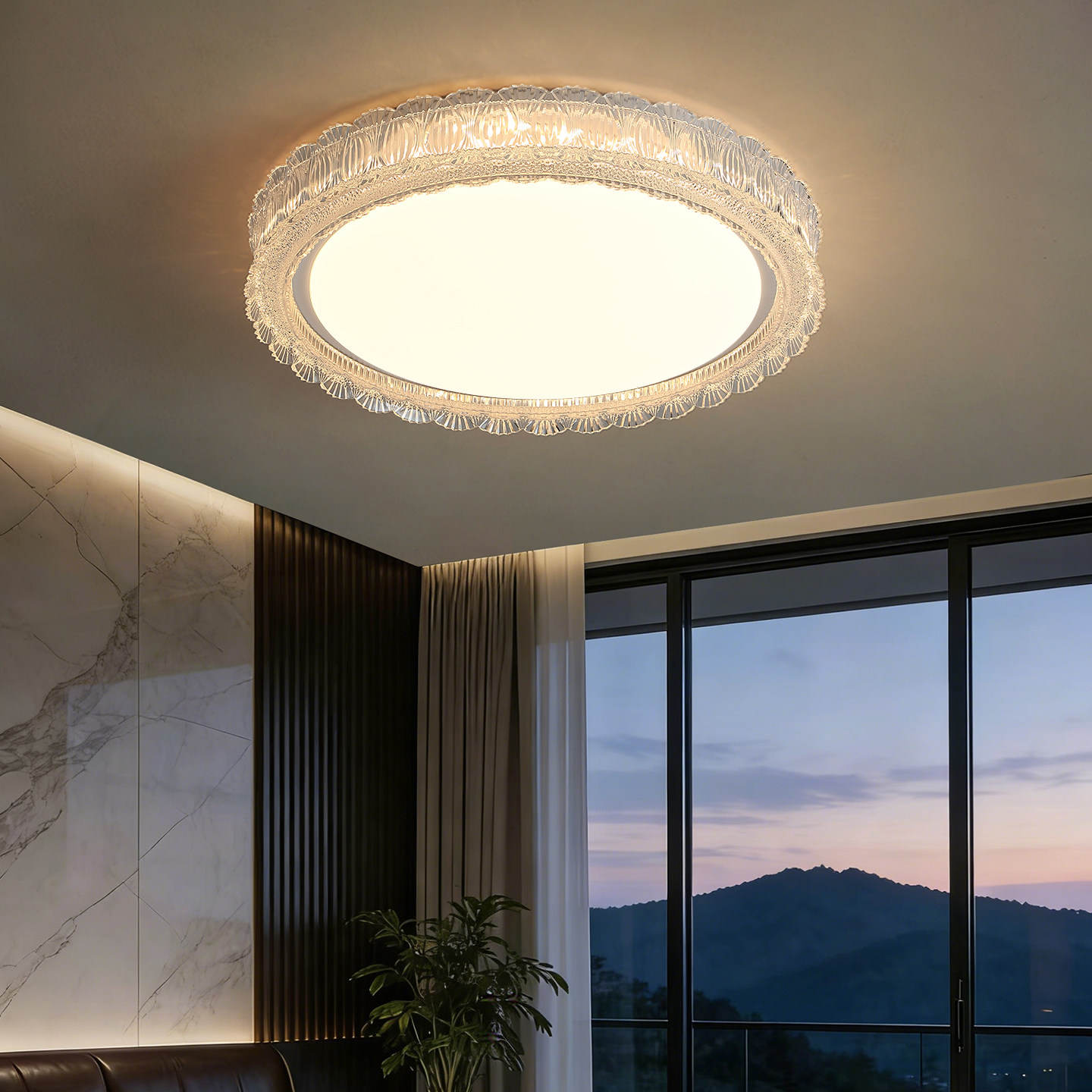 全光谱护眼led吸顶灯2026新款现代简约圆形超薄主卧室灯中山灯具