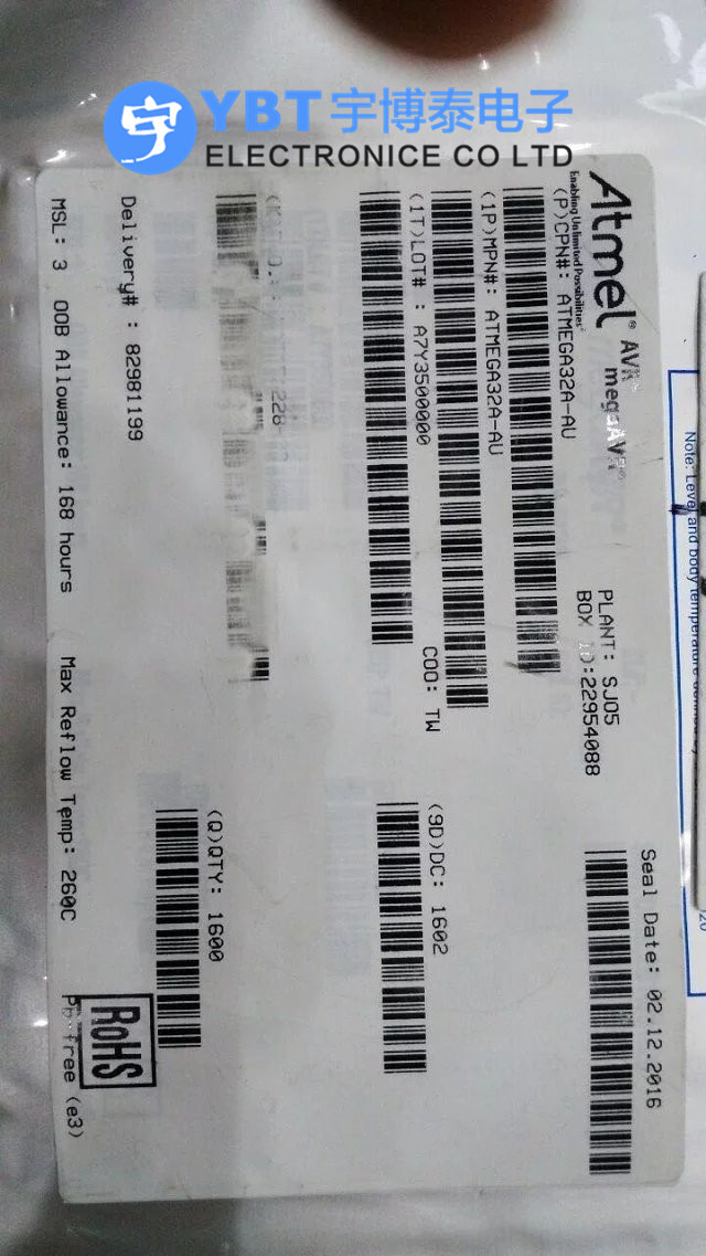 ATMEGA32A-AU TQFP-44 ATMEL爱特梅尔全新 IC集成电路芯片