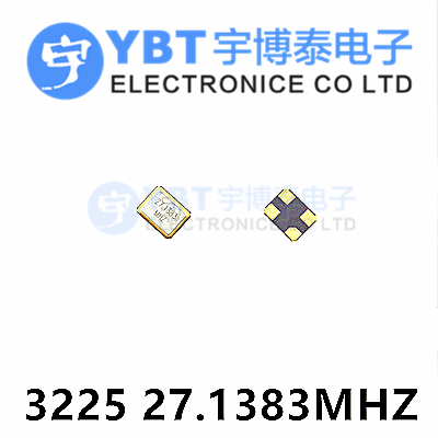 27.1383MHZ 3225无源贴片晶振SMD 3.2*2.5封装4脚20PF