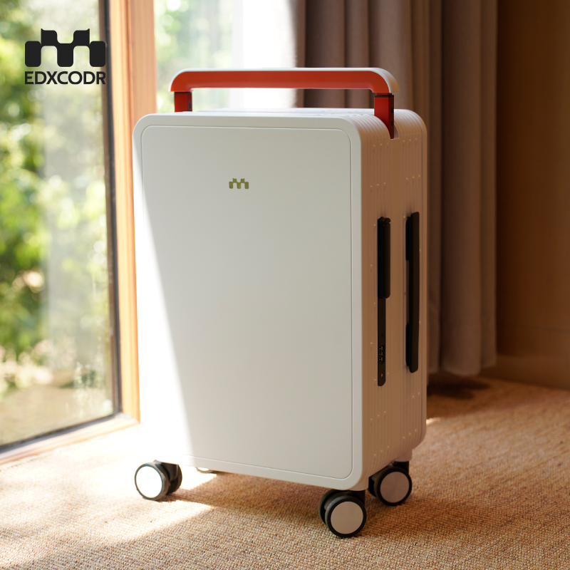 高颜值中置宽拉杆行李箱