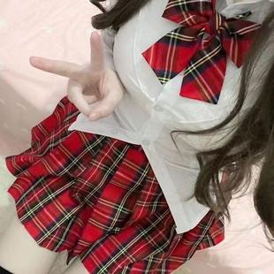 女校供百褶箱褶裙 空栗鼠丸 樱川高 夏季 水手服收腰jk制服套装