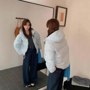 MM明摩羽绒服2025年新款90白鸭绒短款女冬季连帽韩版加厚面包服情