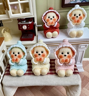 A棉花糖系列食玩摆台钥匙扣冰箱贴材料包树脂配件 十三家定制