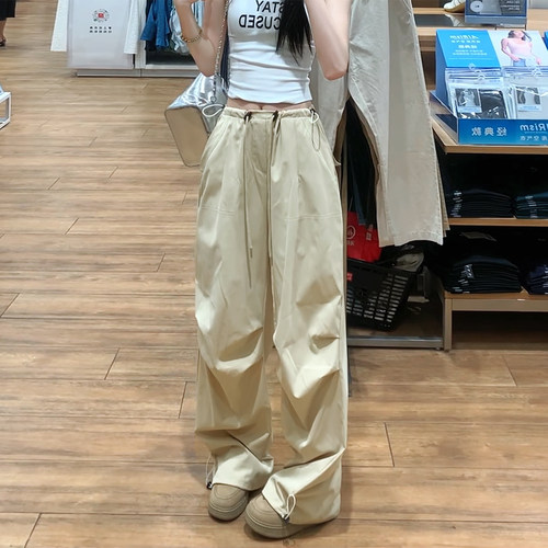 卡其色工装裤女夏季薄款2026