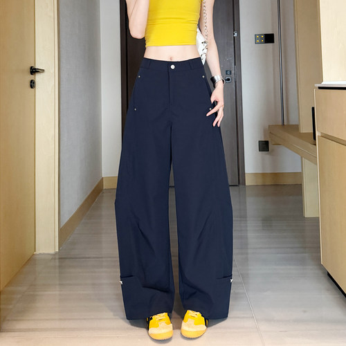 藏青色弯刀工装女秋季2026款