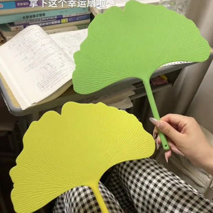 夏季 银杏叶片扇子便携2025新款 家用幸运扇结实耐用创意文艺舞蹈扇