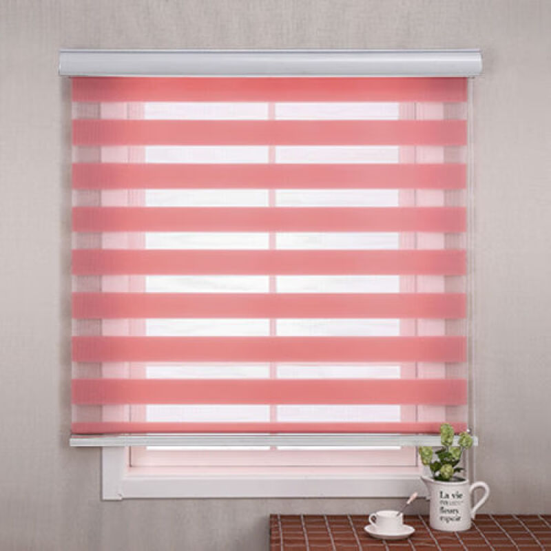 2023免打孔卷帘窗帘成品布料门帘子百叶窗帘遮光柔纱窗白色143CM*