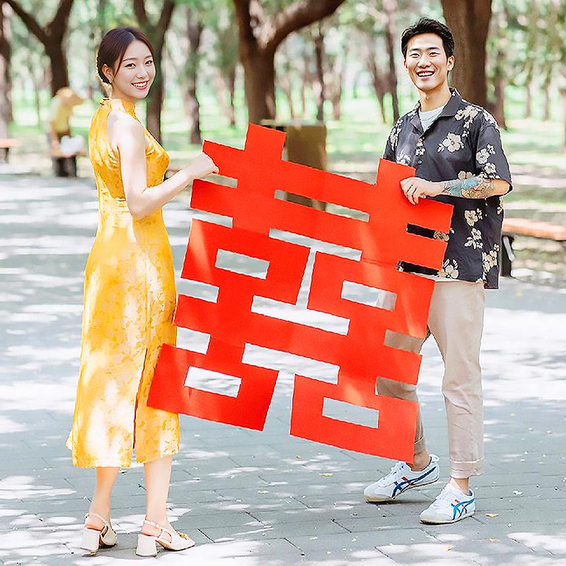 囍字大喜婚礼结领证登记拍
