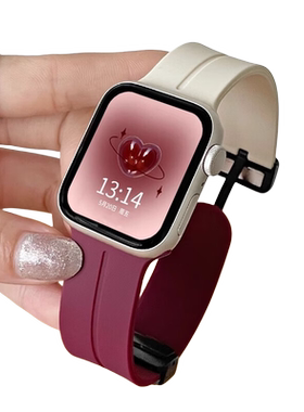 appleiWatchs8拼色硅胶表带ses8