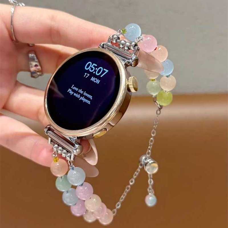 娅妃儿watch7彩色猫眼石串珠手链