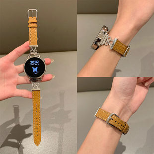 适用高驰Pace3表带蝴蝶结镂空真皮腕带PACE2小香风APEX46/42MM女款COROSAPEX 2pro拼皮APEX2新款金属透气表链