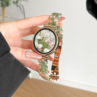 适用华米GTR4表带GTR3PRO/GTS3/GTS4mini树脂细款手链米动青春版智能运动手表1/2/3代小蛮腰女士替换运动腕带