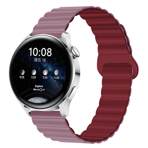 适用三星galaxy watchS6classic/S5/S4/S3男女款新款磁吸硅胶手表链高级感表带智能三星Sport/gearS3替换腕带