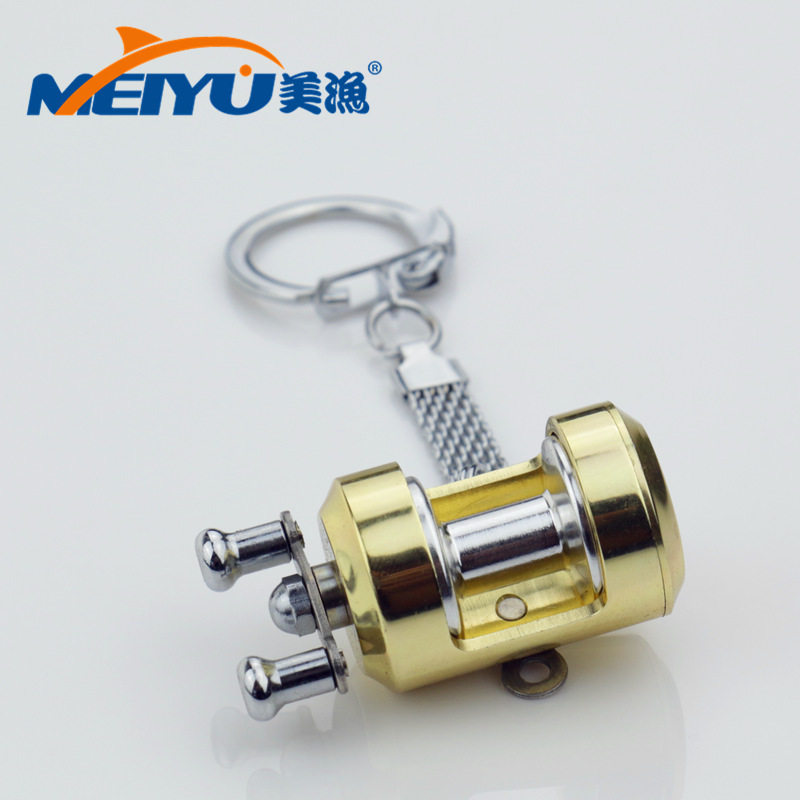 美渔 渔轮钥匙链 迷你钥匙扣 fishing reel key chain鼓轮钥匙链