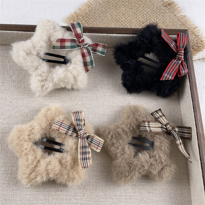 发夹毛绒甜美可爱毛绒猩猩BB夹