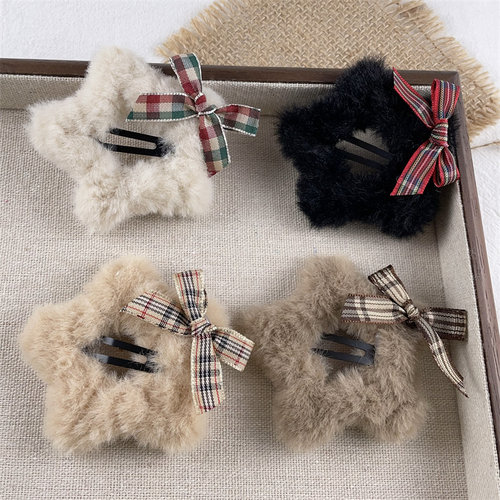 发夹毛绒甜美可爱毛绒猩猩BB夹