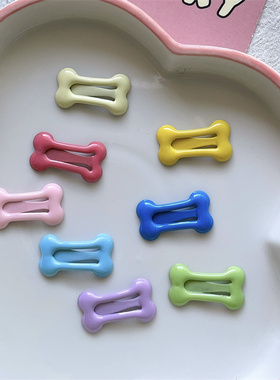 奶油色多巴胺骨头迷你BB夹甜美少女心彩色3cm卡子ins可爱刘海夹子