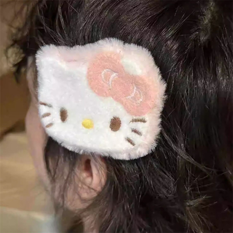 毛绒发饰毛绒BB夹甜美少女