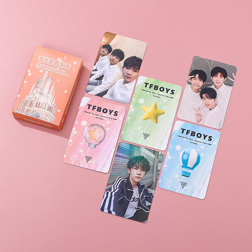 TFBOYS小卡易烊千玺王源王俊凯周边高清写真拍立得盒装镭射lomo卡