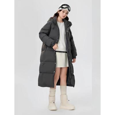 凸乆鸟CV羽绒服男女超长款过膝加厚冬季2025新款情侣宽松外套中戏