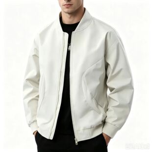 欧美风立领夹克男休闲拉链棒球服 Casual Zipper Baseball Jacket