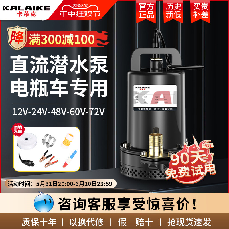 直流潜水泵家用小型抽水机电瓶车12V24V48V抽水泵农用灌溉直流泵