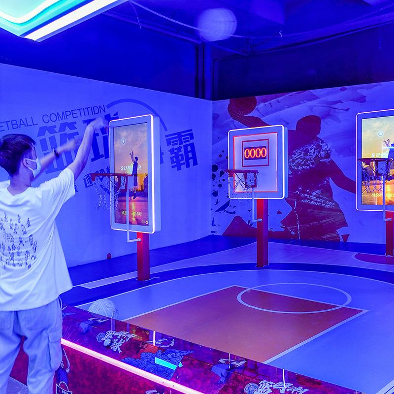 智能模拟室内数字运互动互动篮球设馆备动娱乐投篮竞技战对项目定