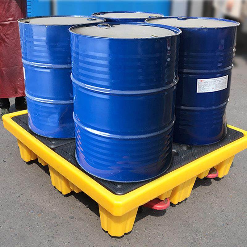 厂家塑料板危废四桶双桶室一体REW型油桶实验 桌面防卡渗漏托盘